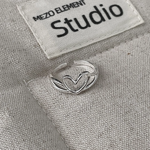 S925 Sterlingsilber Hohl Herz Ring Für Damen Minimalistisch Verstellbar Offener Ring Mode Schmuck Nische Design Zeigefinger Ring Geschenk