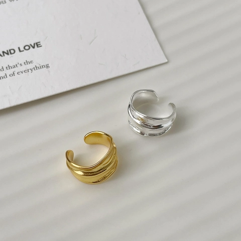 925 Sterling Silber Ear Cuff Ohne Ohrlöcher Unregelmäßige Gehämmerte Textur Clip On Ohrringe Minimalistischer Schmuck