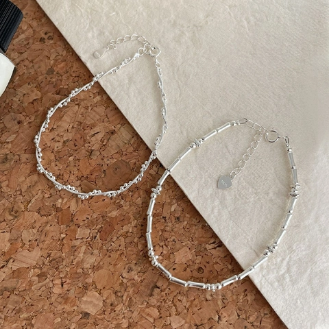 925 Sterling Silver Snake Bone Chain Bamboo Joint Splicing Layered Bracelet Minimalist Elegant Link Bracelet Jewelry For Women