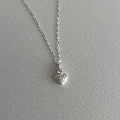 925 Sterlingsilber Herz Anhänger Halskette Für Damen Elegant Strass Eingelegt Gehämmert Textur Schlüsselbeinkette Mode Schmuck