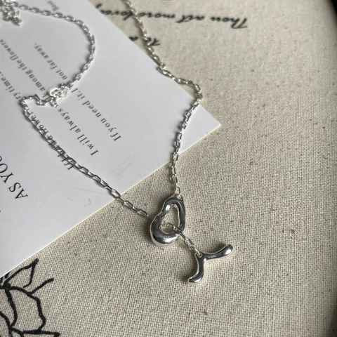 925 Sterling Silver Fish Tail Necklace For Women OT Buckle Minimalist Irregular Pendant Lariat Clavicle Chain Jewelry Gift