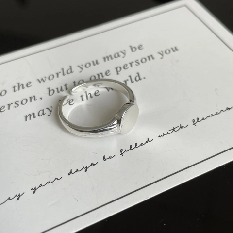 S925 Sterling Zilver Open Verstelbare Zegelring Voor Vrouwen Vintage Minimalistisch Rond Glad Oppervlak Geometrische Vinger Sieraden Cadeau