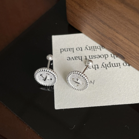 Orecchini a Lobo Bottone in Argento Sterling 925 Per Donna Uomo Vintage Croce Perno a Vite Orecchini Personalizzati Gioielli di Moda Regalo