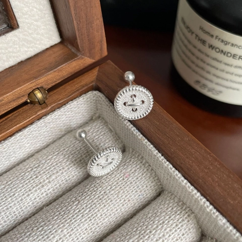 Orecchini a Lobo Bottone in Argento Sterling 925 Per Donna Uomo Vintage Croce Perno a Vite Orecchini Personalizzati Gioielli di Moda Regalo