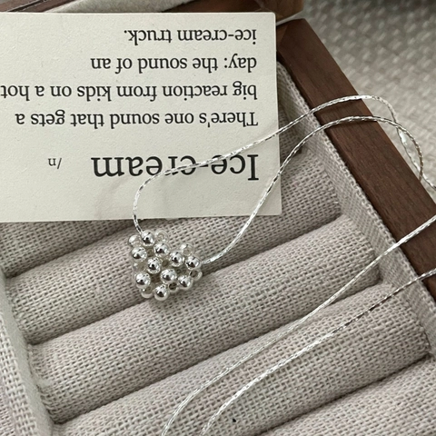 S925 Sterlingsilber Herzperle Cluster Anhänger Halskette Für Damen Minimalistischer Koreanischer Stil Schlüsselbeinkette