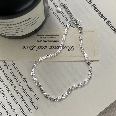S999 Sterling Silber Phönixauge Armband Minimalistisch Vintage Geometrisch Verstellbare Kette Für Damen Eleganter Edler Schmuck Accessoires