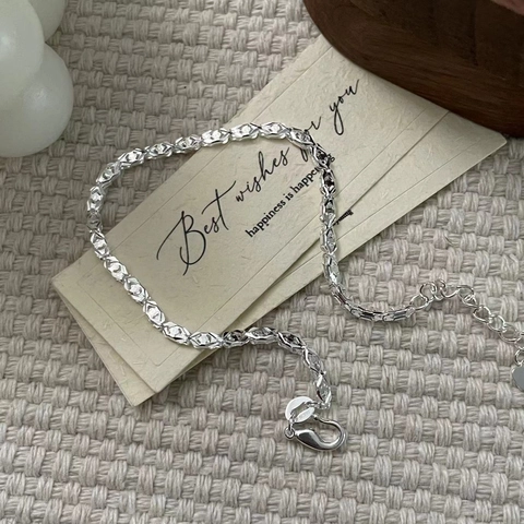 S999 Sterling Silber Phönixauge Armband Minimalistisch Vintage Geometrisch Verstellbare Kette Für Damen Eleganter Edler Schmuck Accessoires