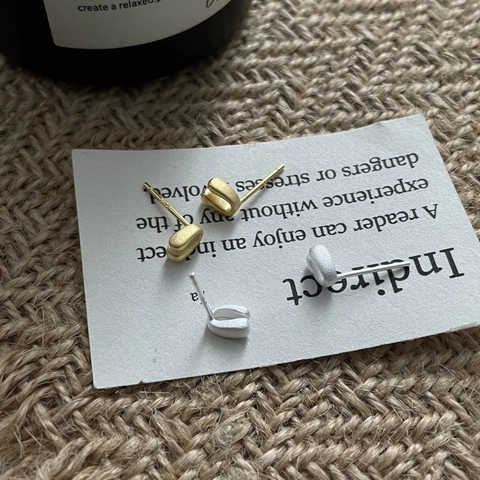 Minimalistische 925 Sterlingsilber U-Förmige Ohrstecker Nischendesign Matte Oberfläche Geometrische Ohrringe Für Damen Schmuck
