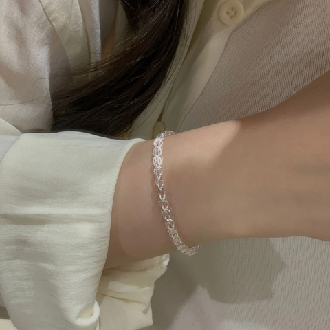 S925 Sterling Silber Geflochtenes Kettenarmband Für Damen Phönix-Schwanz Gedrehtes Seilglied Verstellbarer Minimalistischer Schmuck