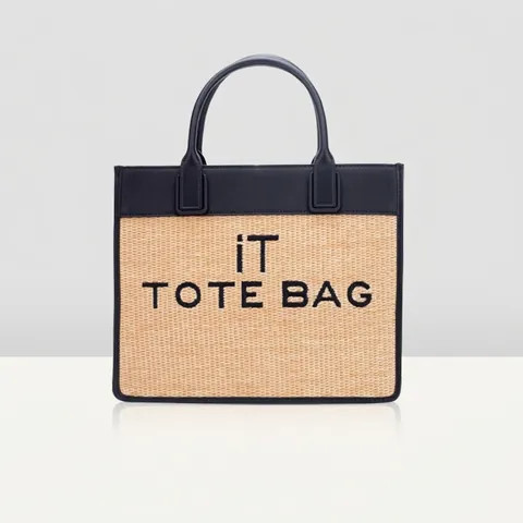 Damen Strohgeflecht PU-Leder Splicing Tragetasche Große Kapazität Umhängetasche Für Sommer Strand Alltag Casual Retro Tasche