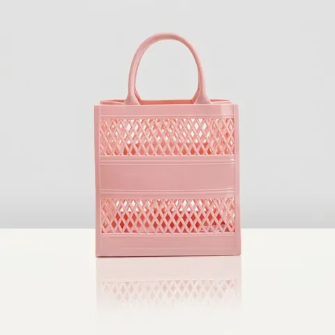 Damen PVC Hohlraum Jelly Tasche Mode Vintage Mesh Tote Wasserdichte Strand Handtasche Sommer Korb Beutel Oben Offen Shopping Bag