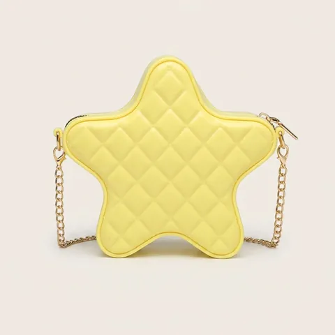 Sternförmige Gesteppte PVC Jelly Umhängetasche Für Damen Gittermuster Goldkette Schultertasche Süße Mode Sommer Handtasche