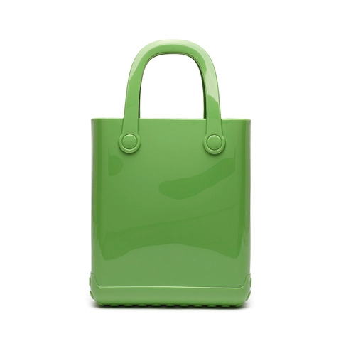 Women PVC Jelly Bag 2024 New Fashion DIY Perforated Handbag Macaron Color Waterproof Beach Basket Bag Casual Tote For Women