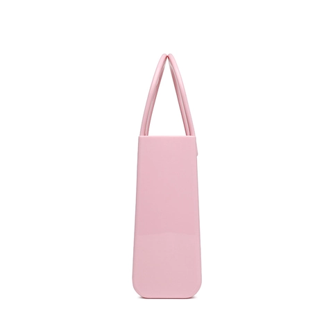 Women DIY Hollow Out PVC Jelly Handbag Macaron Color Portable Beach Bag Minimalist Waterproof Small Tote Storage Bag