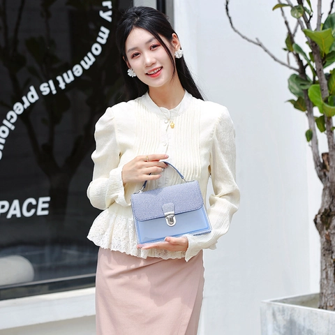 Mode Damen Denim Patchwork Transparente Umschlagtasche Sommer Lässig Schulter Umhängetasche Mit Metallschloss Elegante Tote