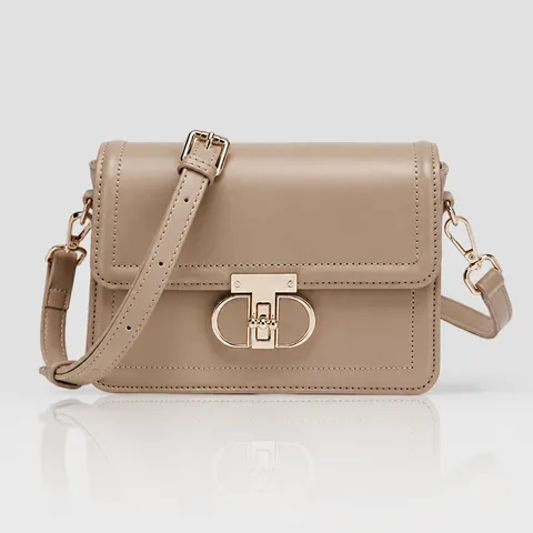 Luxury PU Leather Crossbody Bag For Women Fashion Metal Lock Small Square Shoulder Bag Retro Minimalist Daily Messenger Purse