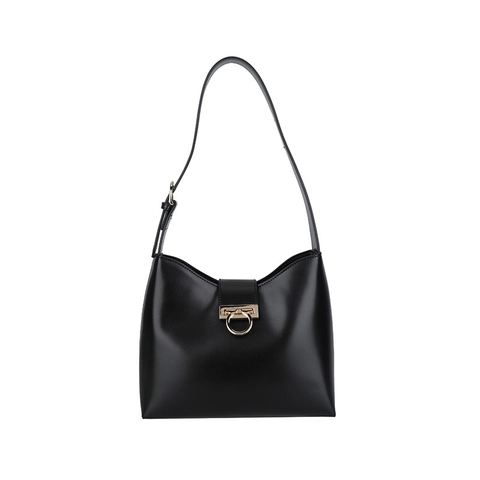 Damen PU Leder Beuteltasche Hufeisenschnalle Große Kapazität Schulter Achselhöhle Tasche Minimalistisch Casual Umhängetasche Für Damen
