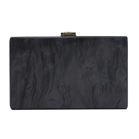 Pochette de Soirée de Luxe en PVC à Motif Marbre pour Femme Sac à Main Boîte Élégant pour Banquet Mariage Avec Bandoulière Chaîne