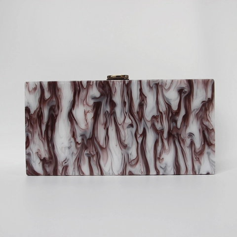 Vintage Weinrot Marmormuster PVC Clutch Für Damen Retro Elegant Abend Hochzeit Party Handtasche Mit Goldener Kettengurt