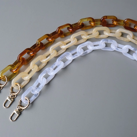 Tracolla Retrò In Resina Acrilica Con Catena Spessa E Motivi Marmo O Ambra Ricambio Alla Moda Per Borse Da Donna Accessori Spalla Eleganti
