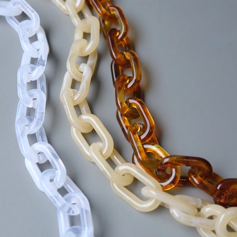 Tracolla Retrò In Resina Acrilica Con Catena Spessa E Motivi Marmo O Ambra Ricambio Alla Moda Per Borse Da Donna Accessori Spalla Eleganti