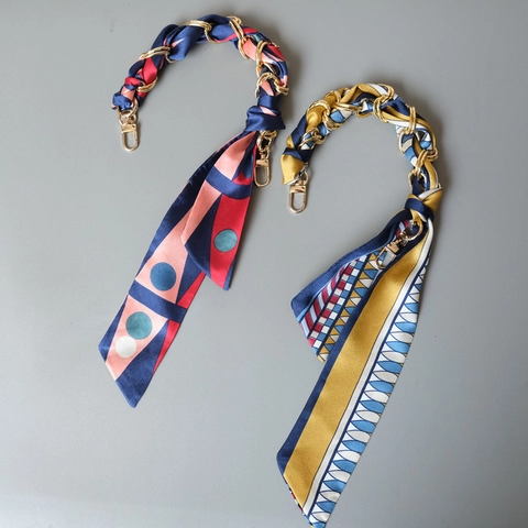Lussuosa Tracolla di Ricambio in Raso Vintage per Borsa Catena in Lega Oro Manico Decorativo per Donna Tote Accessorio Borsa