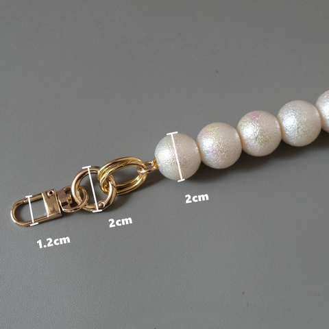 Elegante Tracolla in Mix di Künstliche Perle e Metallo Ricambio Manico per Borsa Accessorio Fai-da-te Decorazione per Borsa Donna