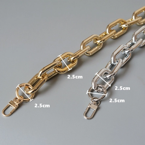 Tracolla di Ricambio in Catena di Acrilico Spessa di Lusso per Borsa da Donna Tracolla a Catena per Borsa a Nuvola Oro Argento Accessorio Moda