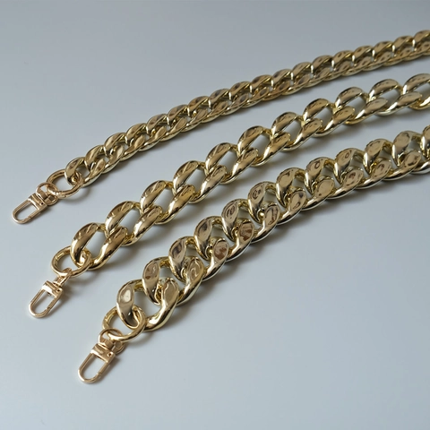 Tracolla per Borsa a Catena Grossa in Oro da Donna in Acrilico Galvanizzato Tracolla di Ricambio per Accessori per Borse a Tracolla