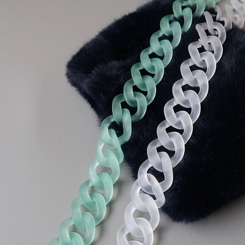 Correa de Bolso de Resina Acrílica Esmerilada Cadena Retro Gruesa Cuban Link Cierre de Aleación Correa Decorativa para Bolso de Hombro Mujer DIY