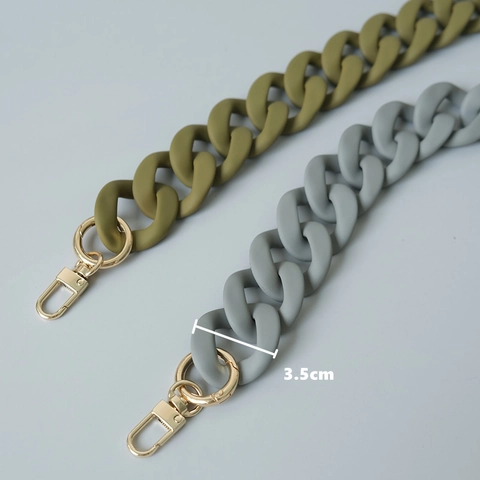 Correa de Cadena de Bolso de Resina Acrílica de Moda Eslabones de Repuesto Mate Gruesos Con Cierres de Langosta Dorados para Bolso de Mujer Mango de Bricolaje