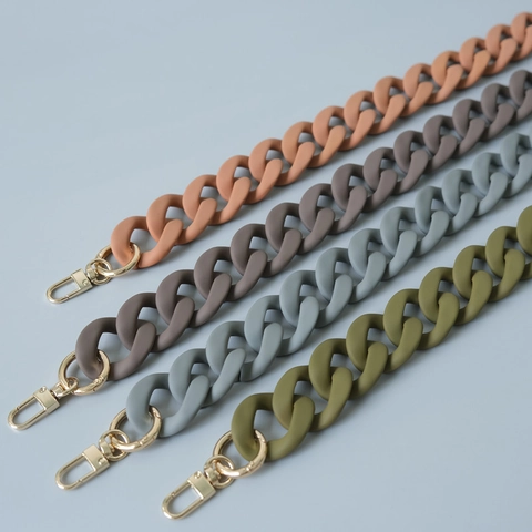 Correa de Cadena de Bolso de Resina Acrílica de Moda Eslabones de Repuesto Mate Gruesos Con Cierres de Langosta Dorados para Bolso de Mujer Mango de Bricolaje