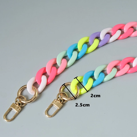 Cadena de Correa de Bolso de Resina Acrílica Color Caramelo para Bolsos de Mano Hombro Bandolera y Cadena de Teléfono Joyería