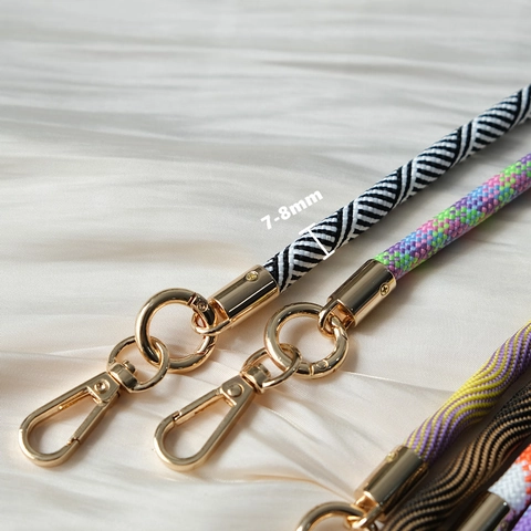 Lanière de Téléphone Tressée Universelle Réglable Bandoulière Avec Fermoir en Métal Mode Polyester Corde Suspendue