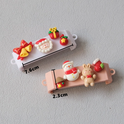 Support de Poignée de Téléphone Rétractable de Noël en Acrylique 3D Motif Père Noël Bonhomme de Neige Renne Clip Arrière pour Téléphone Mobile Cadeau Femme