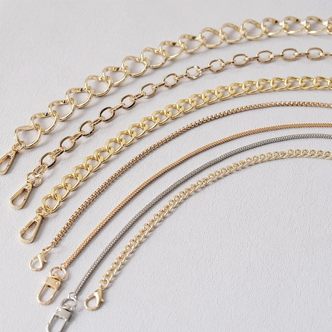 Moda Catena in Metallo per Borsa Oro Argento Sostituzione Tracolla Crossbody Manico per Handbag Versatile Fai da Te Accessori Borsa