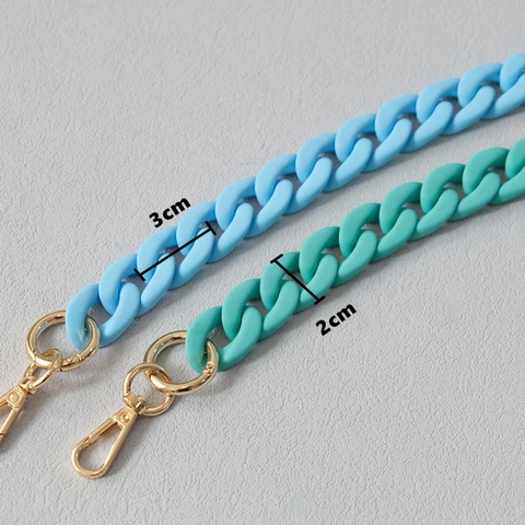 Acrylic Frosted Chunky Chain Bag Strap Matte Texture Decorative Shoulder Strap Replacement Accessory For Handbags Purses