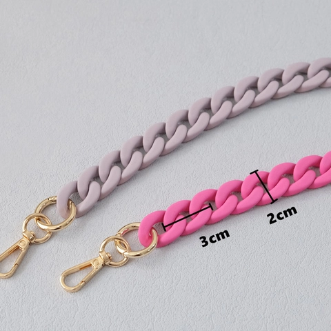 Retro Acryl Grobe Taschenkette Mattierte Textur Ersatz Schultergurt Mit Legierung Karabinerverschluss Für Handtasche Telefon Gurt