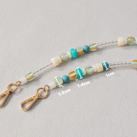 Handgemaakte Acryl Kralen Tas Riem Kleurrijke Gemengde Kralen Schouderketting Voor Vrouwen Crossbody Telefoon Koord DIY Handtas Handvat