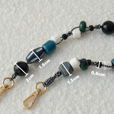 Acryl Kraal Tasriem Meerkleurige Geometrische Handtas Ketting Vervangende Schouderriem Telefoon Lanyard Mode Tassen Accessoires