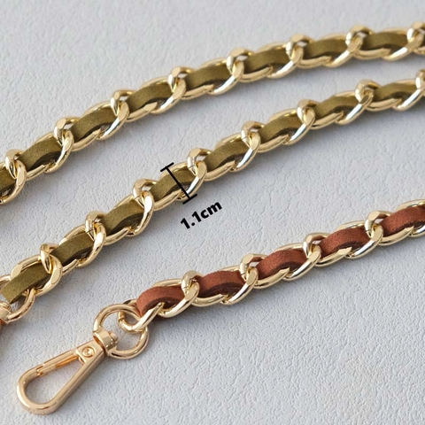 Tracolla di Ricambio in Metallo Alluminio e Velluto Intrecciato per Piccole Borse e Telefoni Accessori Donna Stile Elegante