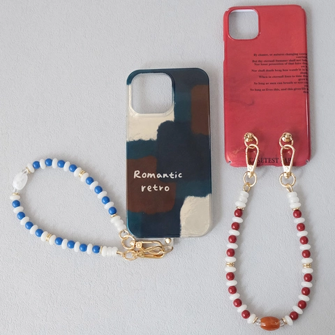Cordino per Telefono in Perline di Acrilico Colore Caramella Accessorio per Borse Catena Universale in Perline con Chiusura in Metallo per Donne Ragazze
