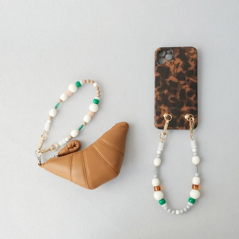 Correa de Bolso con Cuentas de Acrílico Color Caramelo Cadena de Teléfono Hecha a Mano Repuesto de Correa para Bolso Mujer Accesorio