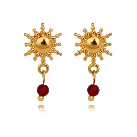 Vintage 316L Edelstahl Sonnenmuster Anhänger Ohrringe Für Damen Luxus Vergoldet Strass Tropfen Ohrringe Täglich Schmuck Geschenk