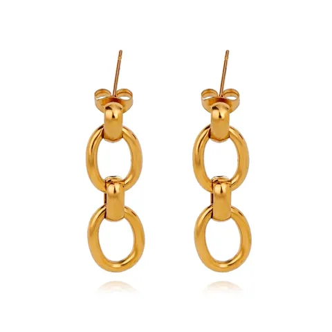 Minimalist 316L Stainless Steel Earrings Geometric Heart Star Snake Flower Gold Plated Stud Earrings For Women Jewelry