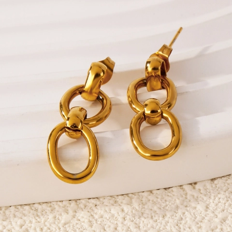 Minimalist 316L Stainless Steel Earrings Geometric Heart Star Snake Flower Gold Plated Stud Earrings For Women Jewelry
