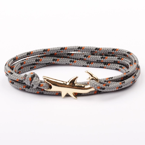 Bracciale Nautico Intrecciato Con Gancio a Squalo Per Uomo Donna Polsino in Corda Artigianale Regolabile Stile Sportivo