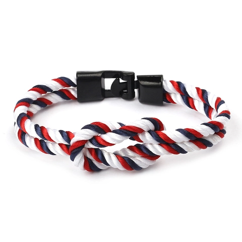 Nautisch Gevlochten Touw Armband Met Legering Sluiting Voor Heren Dames Handgemaakte Paracord Armband Mode Sieraden Accessoire