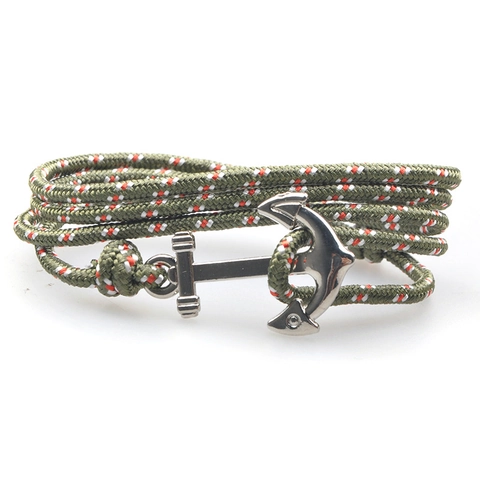 Bracciale Nautico con Ancora Vichinga Fatto a Mano per Uomo Donna Corda Paracord Multistrato Regolabile Gioielli per Coppia