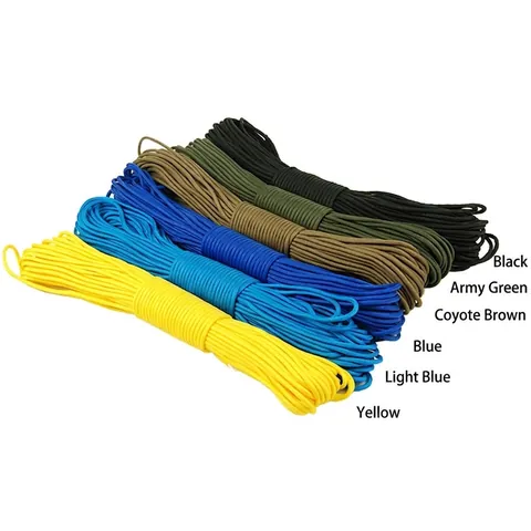 High Strength Military Grade 550 Paracord 4mm 7 Strand Braided Survival Rope Outdoor Camping Tents Pull Cord Binding String